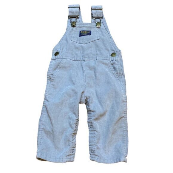 OshKosh Bgosh Grey Corduroy Baby Overalls Size 6-9 Months‎ - Picture 1 of 6